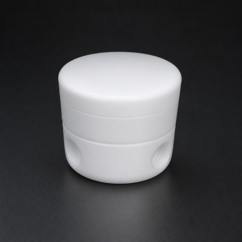 RF-M-GMS105P solid PTFE body membrane separator for corrosive gas applications | R+F FilterElements